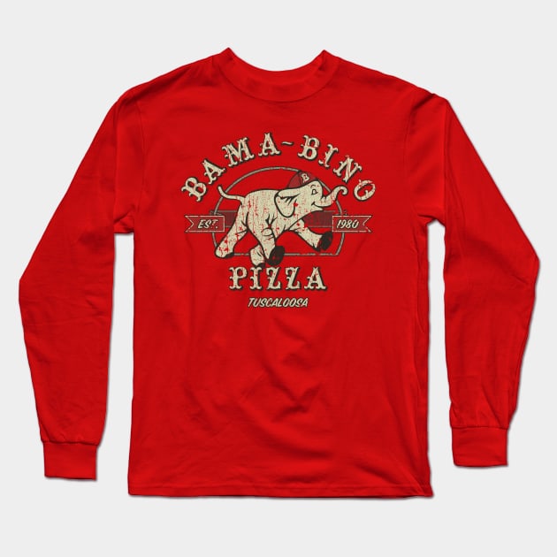 Bama-Bino Pizza 1980 Long Sleeve T-Shirt by JCD666